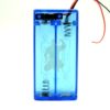 2xaa blue transparent battery mod box with switch