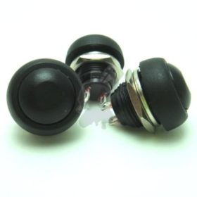 Black pushbutton horn switch-